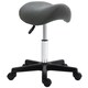 image 1 of HOMCOM Saddle Stool Adjustable Rolling Salon Chair for Massage Spa Beauty Grey Grey