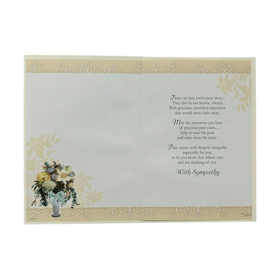 image 1 of The Loss of Your Husband Lily Flower Pot Design Sympathy Card