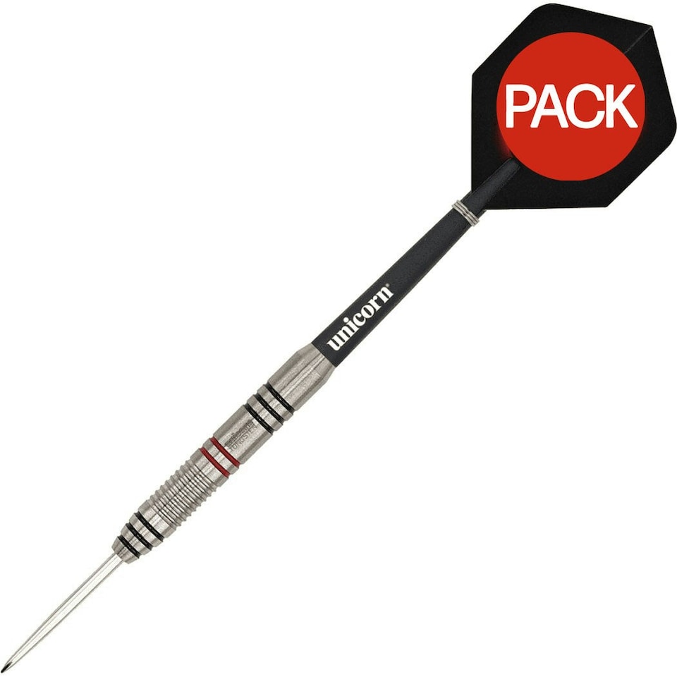 Unicorn Core Plus Win Darts (Pack Of 3) - Silver/Black/Red - 25g