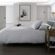 image 2 of St Quentin 100% Cotton Double Gauze Duvet Cover Set - Soft & Breathable Bedding - 180 Thread Count Grey | Grey | Double