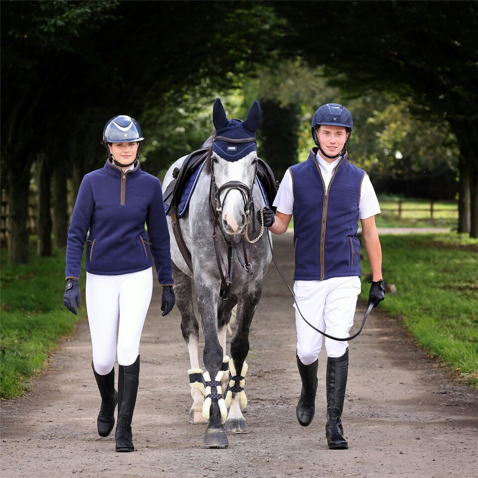 image 1 of Shires Aubrion Core Half Zip Fleece Blue | Size: X-Large
Colour: Navy