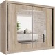 image 1 of Modern Sliding Wardrobe 120/150/180/203cm White/Black/Grey/Oak Brown | 180cm
