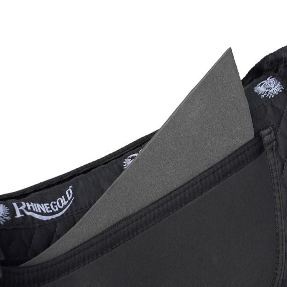 image 1 of Rhinegold Interchangeable Trimmed Half Pad Black | Size: Pony
Colour: Black