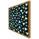 image 4 of Yellow & blue triangles (Picutre Frame) Brown | XS