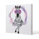image 1 of Pink Zebra (Canvas Print) 114 x 114 x 4cm