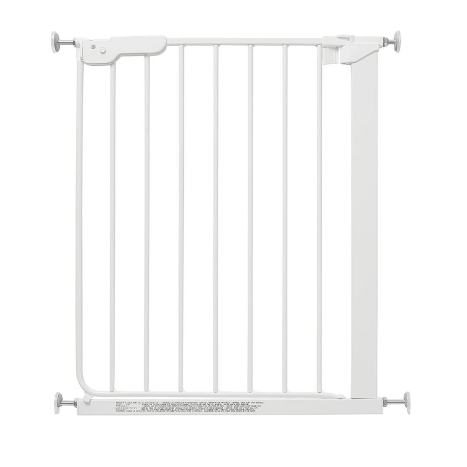 image 1 of Safetots Super Narrow Baby Gate, 60.5cm - 66.5cm, White, Child Safety Barrier, Pressure Fit Stair Gate | White | 1