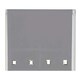 image 1 of 50cm Slate Grey Square Eyelet Edge Roller Blind | Grey | Grey