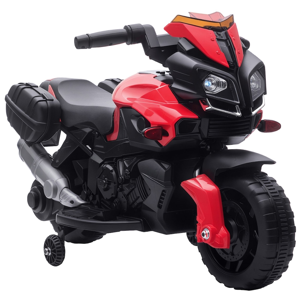 image 1 of HOMCOM Kids 6V Electric Motorcycle Ride-On Toy Battery 18 - 48 months Red