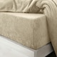 image 1 of Velosso Teddy Fleece Warm and Cosy Fitted Sheet | Brown | Taupe | Single