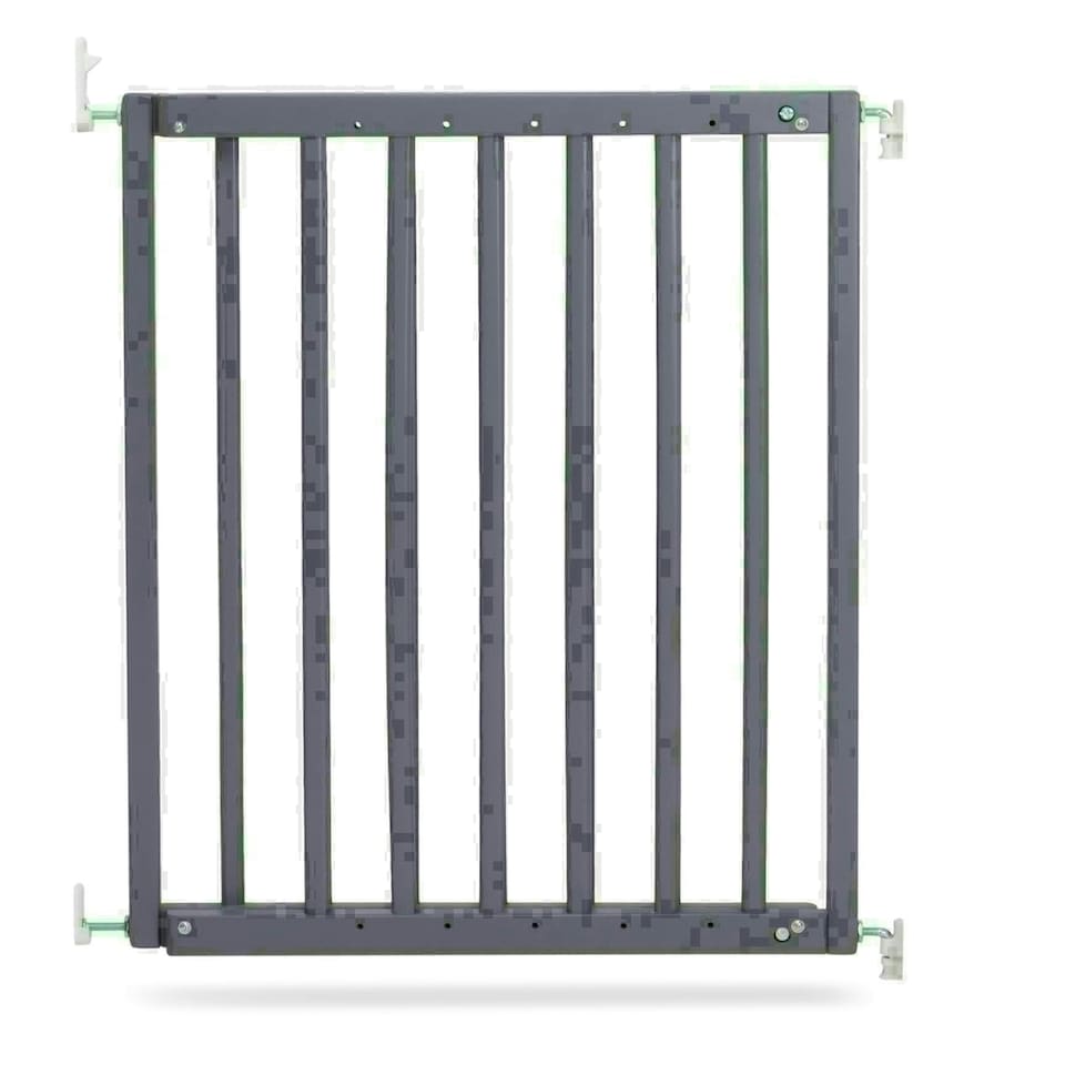 image 1 of Safetots Chunky Wooden Screw Fit Stair Gate, Grey, 63.5cm - 105.5cm, Wood Baby Gate, Screw Fit Safety Barrier