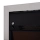 image 7 of HOMCOM Contemporary Electric Fireplace Coal Burning Flame Effect Inset Fire Place Space Heater Glass View LED Lighting with Remote Control, 1000W2000W, Silver