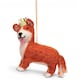 image 1 of Sass & Belle Christmas Felt Corgi with Crown Tree Decoration