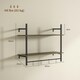 image 3 of HOMCOM Wall Shelf Unit with 4 Hooks for Living Room, Entryway, Grey