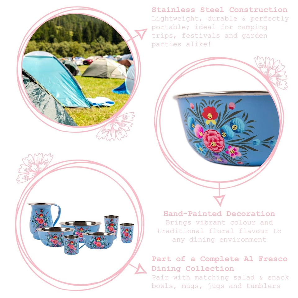 image 1 of BillyCan Picnic Bowl - 18.5cm  - Cotton Pansy