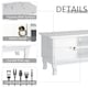 image 4 of HOMCOM Modern TV Stand with Storage Shelf and Two Door Cabinets