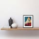 image 2 of El Capitan Rock Yosemite Valley Pop Yellow Red 9x7" Black Framed Wall Art Print