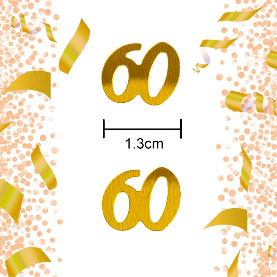 image 1 of 2 x 14g Gold 60th Confetti