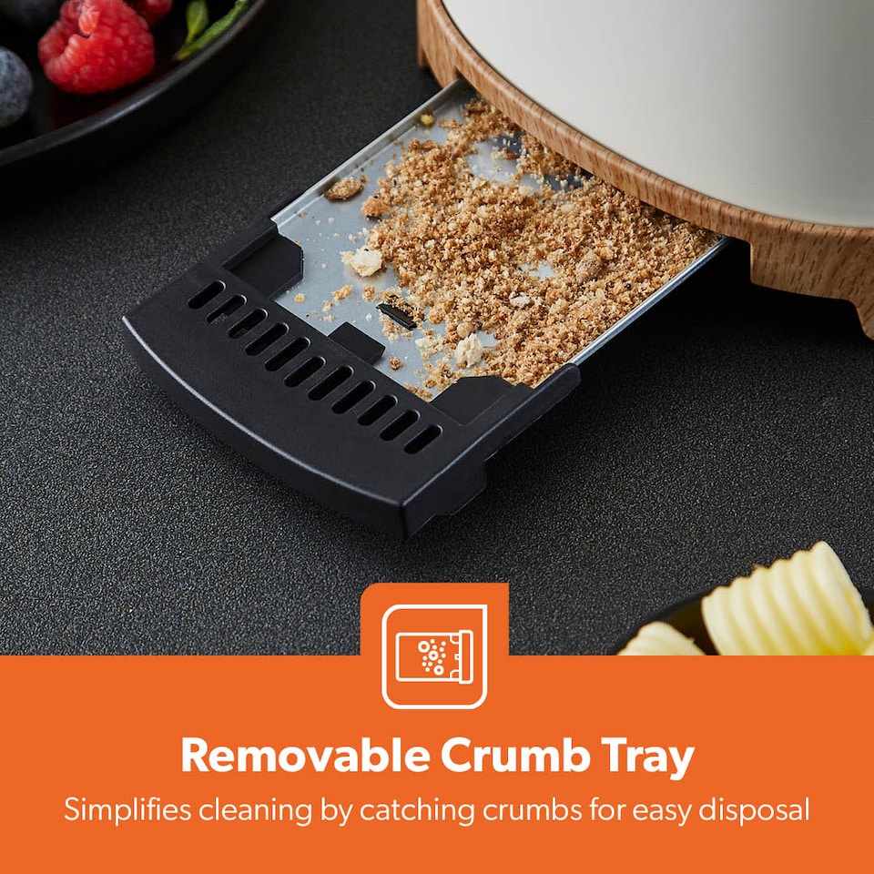 image 1 of GEEPAS 2 Slice Toaster NordiQ Design,850W Cream