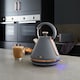 image 5 of Tower Grey & Rose Gold Pyramid Kettle Toaster Bread Bin & Canisters Set