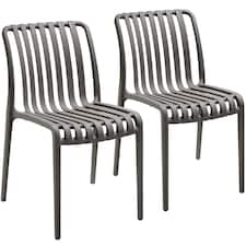 Garden chairs Alcudia - durable, stackable and weather-resistant | Grey | anthracite | One Size | 2