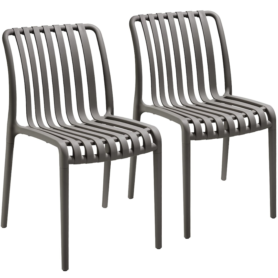 image 1 of Garden chairs Alcudia - durable, stackable and weather-resistant | Grey | anthracite | One Size | 2