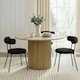 image 1 of OHS Madison Ribbed Round Dining Table Wood Effect