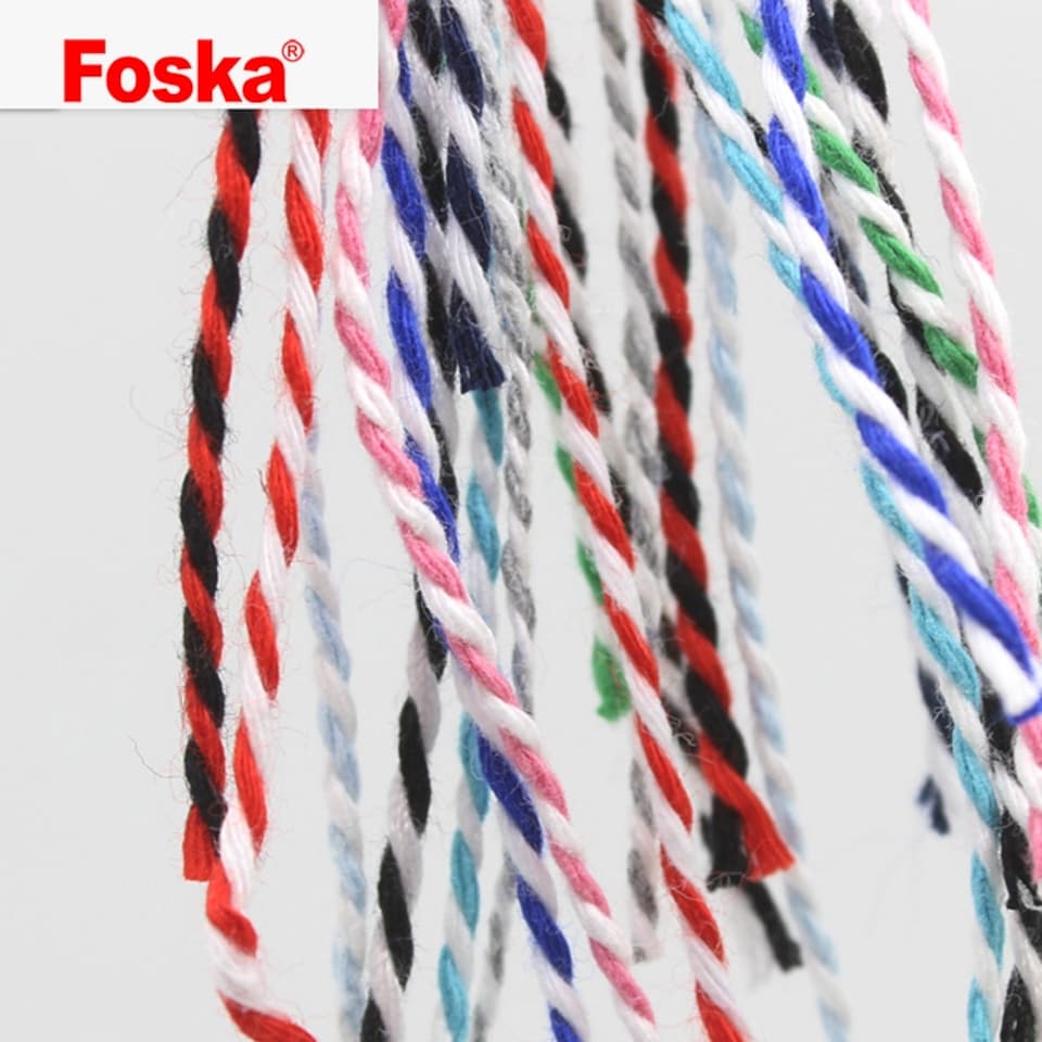 image 1 of 5m Raffia Craft Assorted Two Colour Cotton Thread String