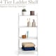image 3 of Christow White Ladder Shelf Wooden 4 Tier Storage Unit Display Stand Bathroom