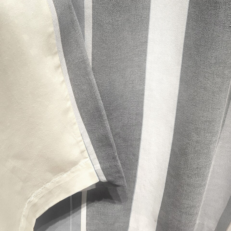 image 1 of Fusion Whitworth Stripe Eyelet Curtains Grey