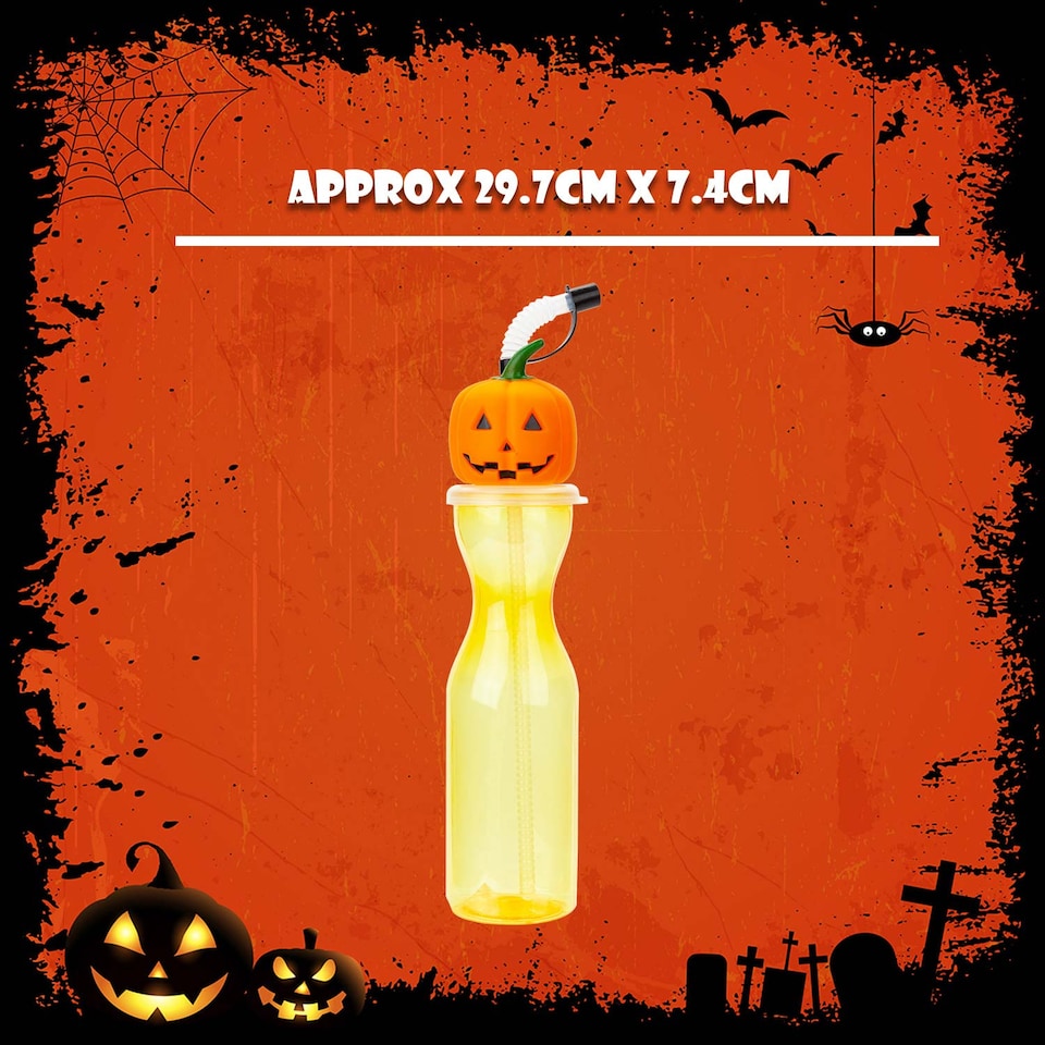 image 1 of vfm-estore Halloween Bottle 500ml Pumpkin - Spooky Drink Bottle for Parties