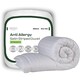 image 1 of MHG Living 10.5 Tog All Season Striped Duvet|Anti-Allergy Hypoallergenic Hollowfibre Quilt|White|Single