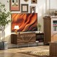 image 2 of HOMCOM TV Stand Cabinet for up to 60 Inch TV, Modern 130cm TV Unit with Adjustable Shelves and Hairpin Legs, Double Door TV Cabinet for Living Room, Bedroom, Brown | Brown | 1