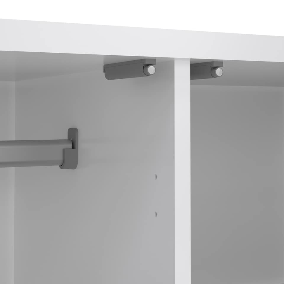 image 1 of Naia Wardrobe with 2 Doors 1 Drawer in White High Gloss