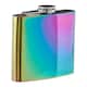 image 5 of Interiors by Premier Oil Slick Hip Flask, Trendy 5oz Stainless Steel Flask With Iridescent Finish And Secure Screw Cap,