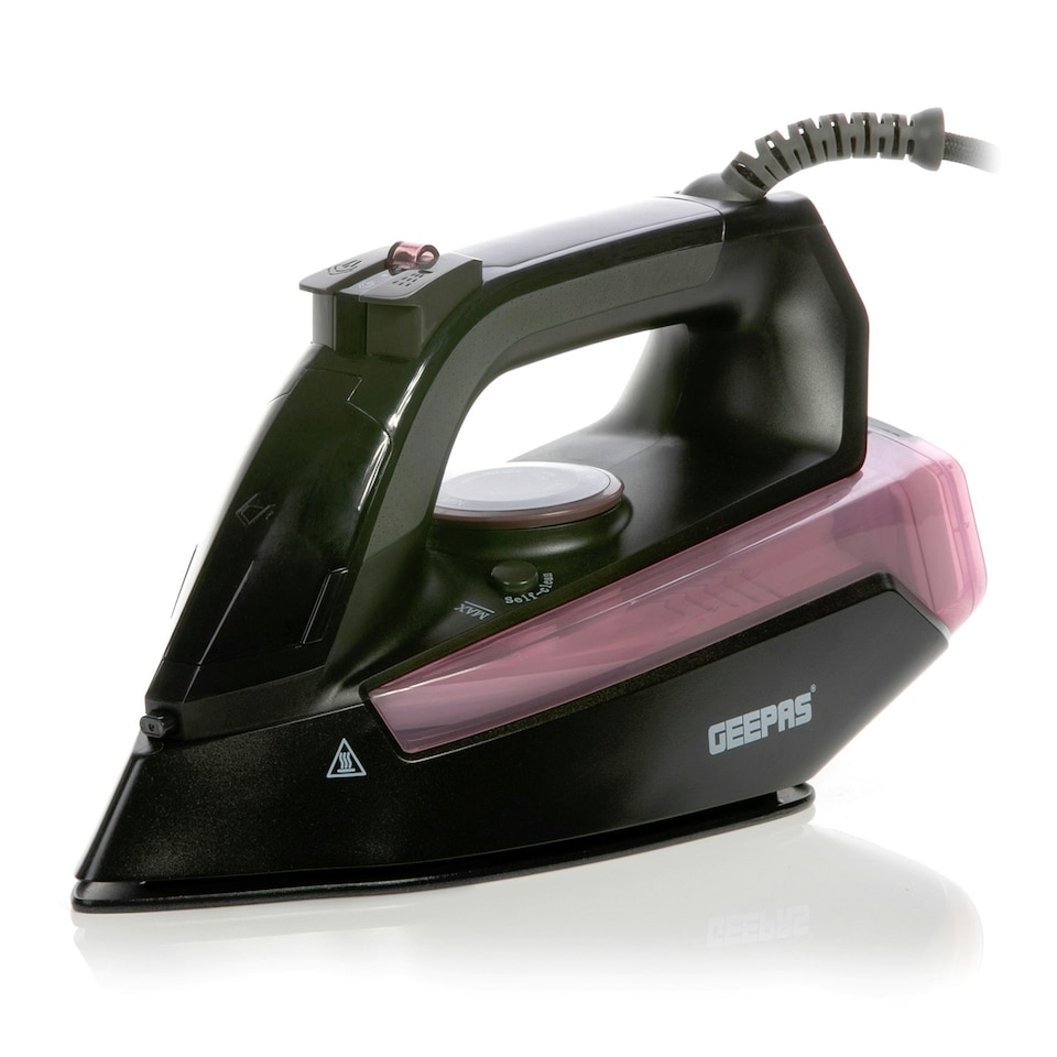 image 1 of GEEPAS Steam Iron | Clothes Dry & Steam Press, 2400W Black