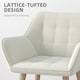 image 10 of HOMCOM Velvet-Feel Accent Chair with Arms Slanted Back Wood Legs Cream