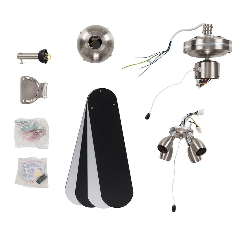 image 1 of ValueLights Scimitar 42 Inch Ceiling Fan with Spotlights
