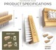 image 3 of Double-Sided Wooden Nail Brush Heavy Duty Natural Bristle Hand Scrub Brush for Fingernails and Toes - Pack of 3 | White | White | 3