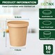 image 4 of ECONX 16oz Disposable Soup Containers with Lids Paper Bowl Takeaway Tubs for Hot or Cold Food 50pc
