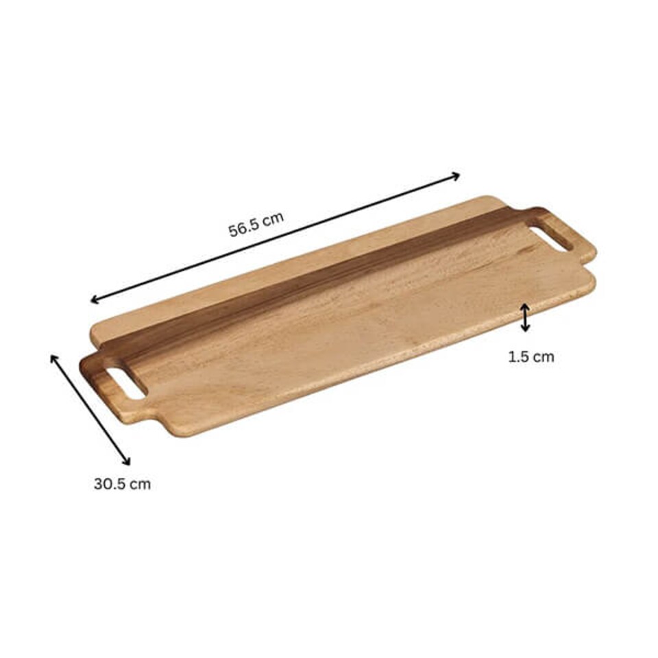 image 1 of Tala Large Natural Acacia Double Handled Long Board