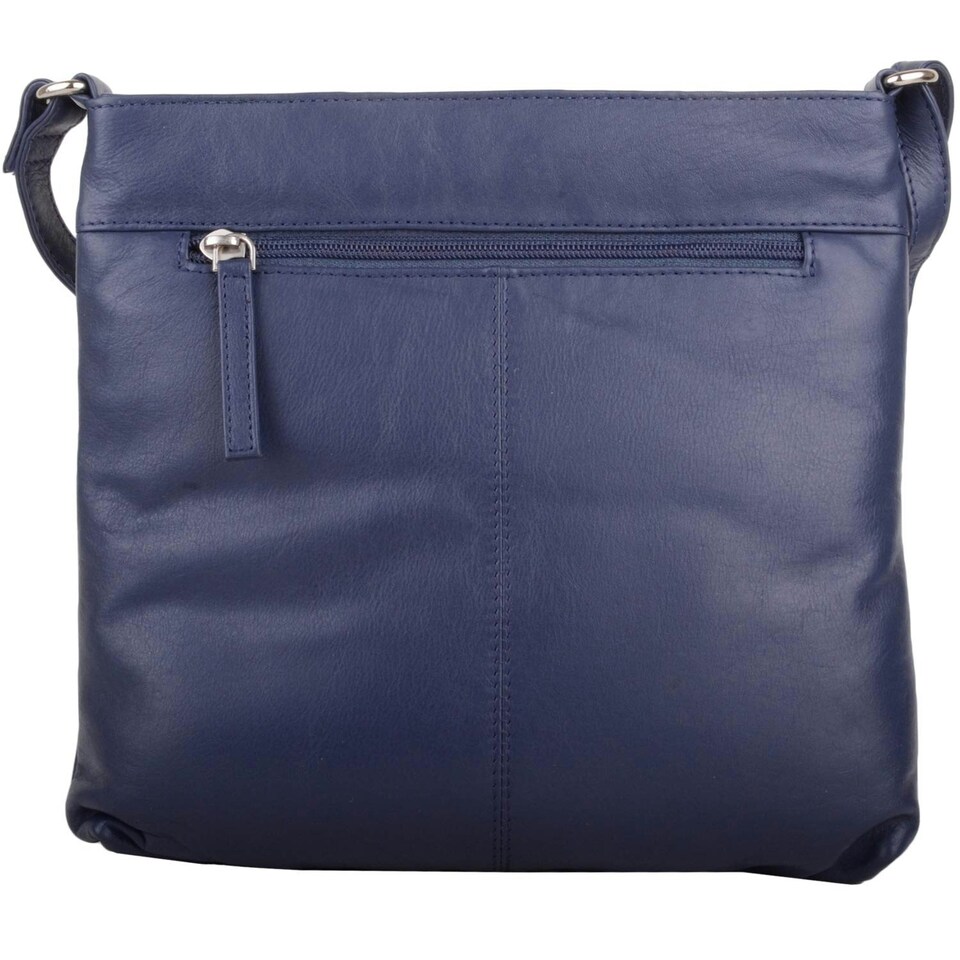 image 1 of Smart Genuine Leather Cross Body / Shoulder Bag Multi Blue | Navy/White