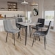 image 4 of 80cm Square Sintered Stone Top Dining Table | White | 1
