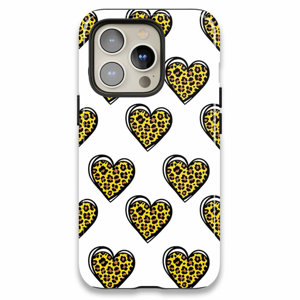 image 1 of Leopard Hearts Phone Case Multi | iPhone 14 Pro
Slim | iPhone 14 Pro
Slim