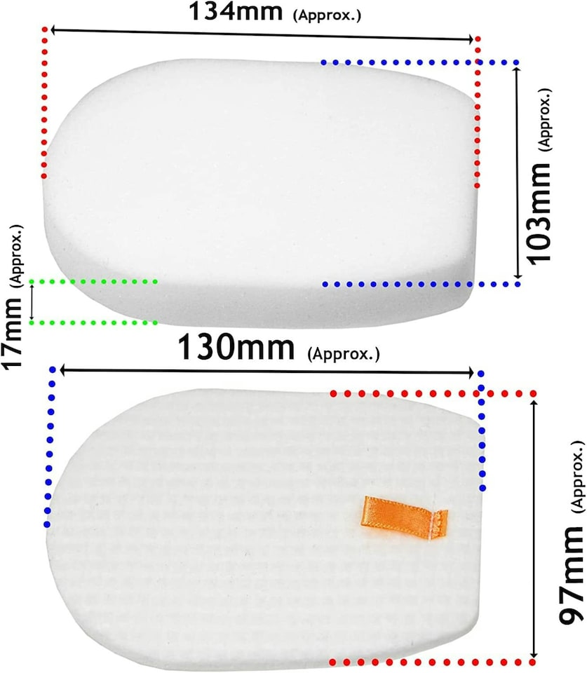 image 1 of SPARES2GO Filters Kit compatible with Shark IZ300 IZ320 Anti Hair Wrap Cordless Vacuum Cleaner