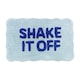 image 1 of Shake It Off Slogan Scalloped Bath Mat