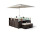 image 4 of Giardino 6 Seater Rattan Cube Dining Set | Brown | Brown