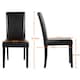 image 3 of Yaheetech Set of 4 Fabric Upholstered Dining Chairs with Solid Wood Legs Black