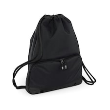 Bagbase Athleisure Drawstring Bag - Black/Black - One Size | Black | One Size