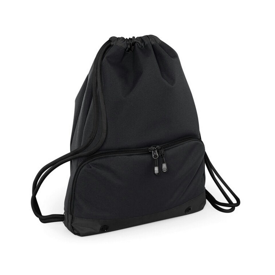 image 1 of Bagbase Athleisure Drawstring Bag - Black/Black - One Size | Black | One Size
