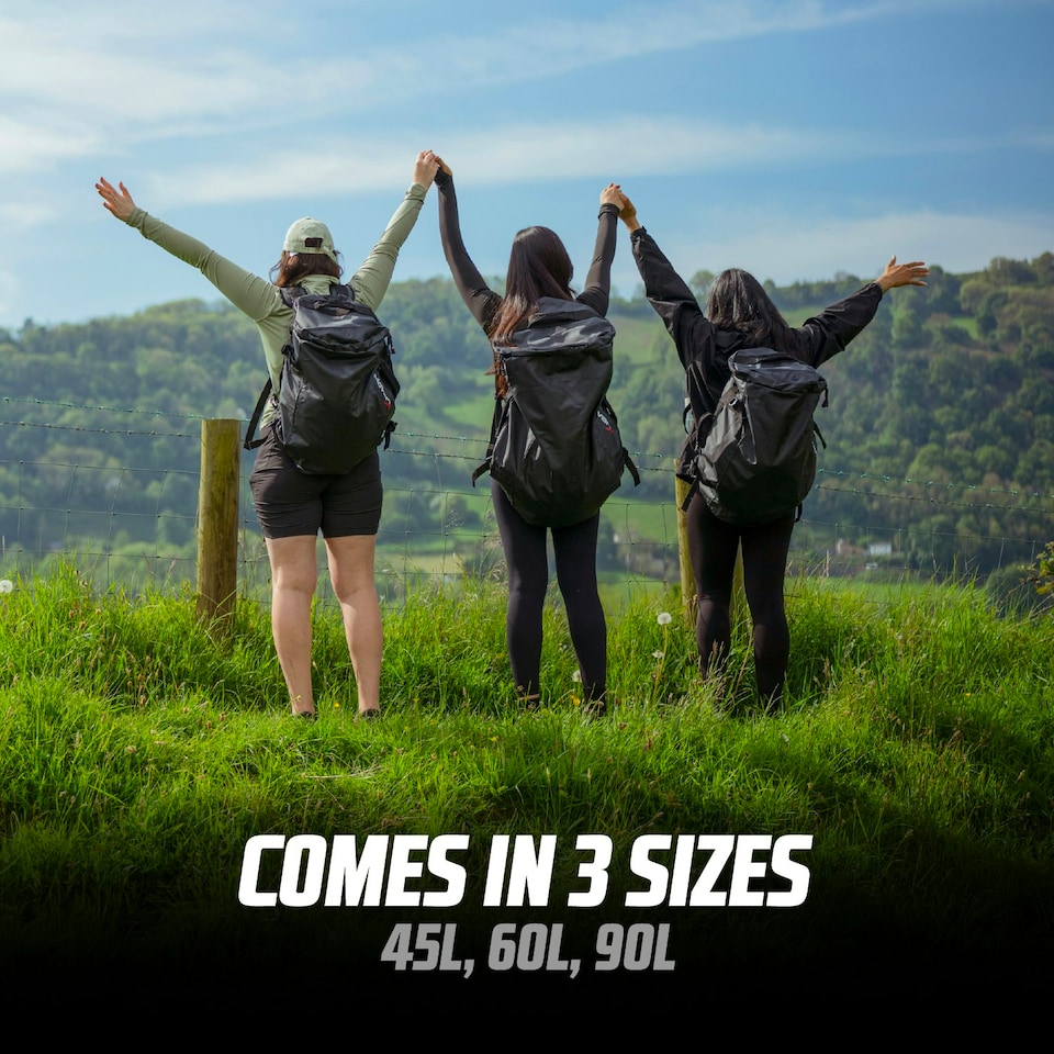 image 1 of MoverX 45L Heavy Duty Waterproof Rucksack Black